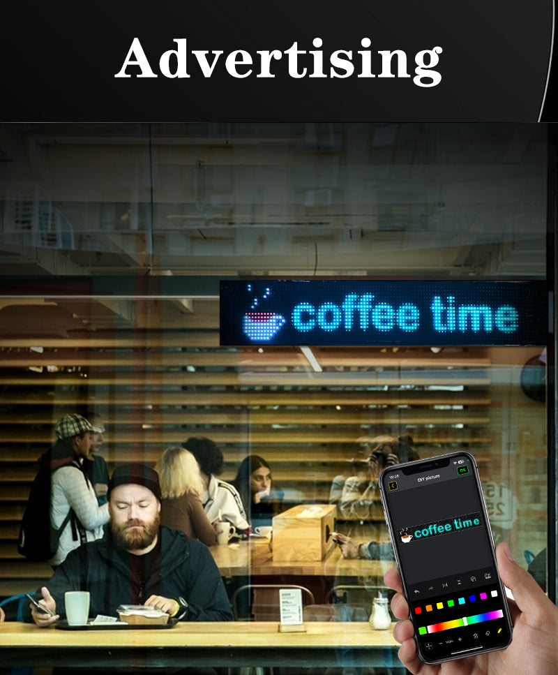 Pantalla LED Flexible 16×96 RGB 1536 LEDs | APP + Bluetooth | IP65