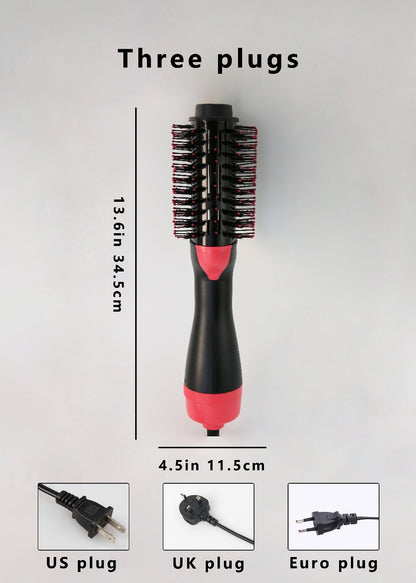 Cepillo alisador y rizador 2 en 1 – Secador y plancha para cabello seco y húmedo