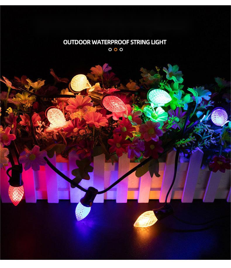 Guirnalda LED de Fresas – Luz Exterior Impermeable para Jardín, Camping y Fiesta, 20M (wholesale)