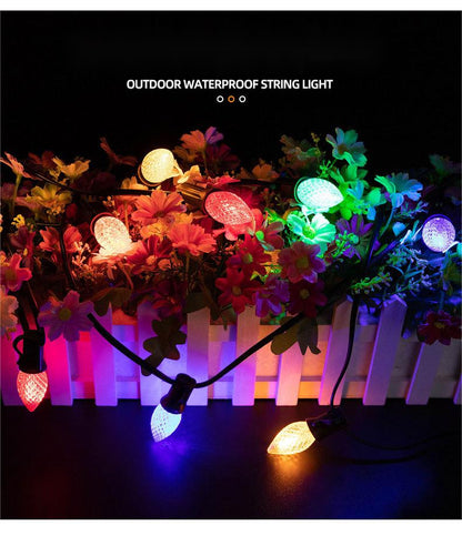 Guirnalda LED de Fresas – Luz Exterior Impermeable para Jardín, Camping y Fiesta, 20M (wholesale)