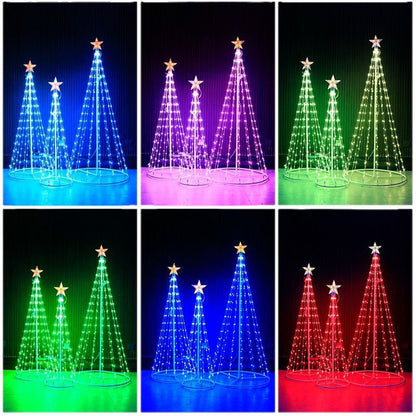 Árbol de Navidad LED multicolor inteligente – Luz decorativa interior y exterior