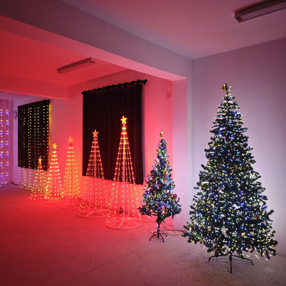 Árbol de Navidad LED multicolor inteligente – Luz decorativa interior y exterior