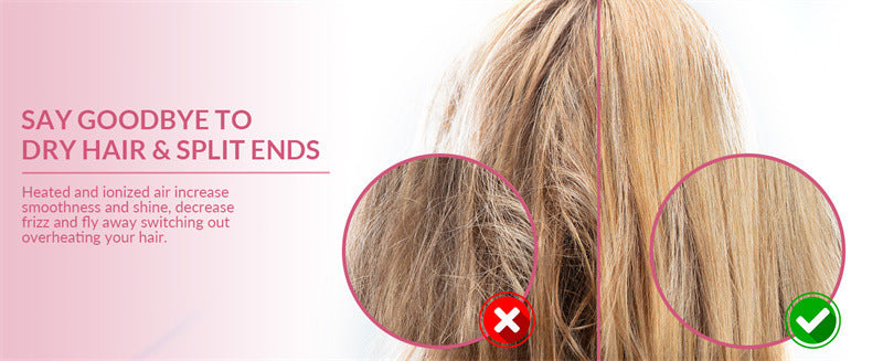 Cepillo alisador y rizador 2 en 1 – Secador y plancha para cabello seco y húmedo