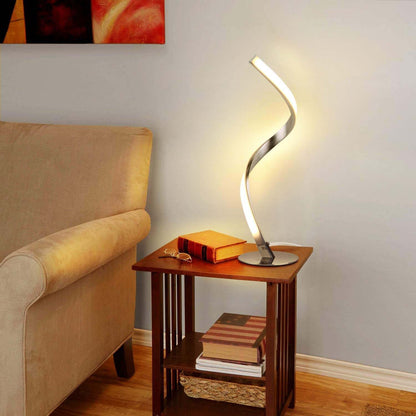 Lámpara de Mesa Serpiente S – Luz de Noche Creativa y Regulable Plata para Dormitorio