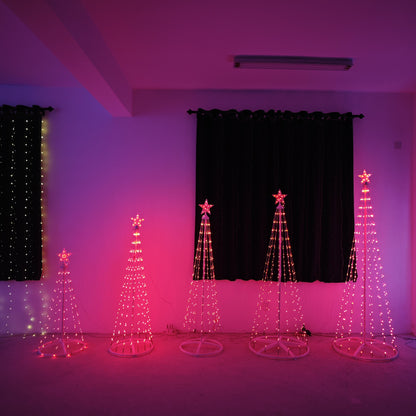 Árbol de Navidad LED multicolor inteligente – Luz decorativa interior y exterior
