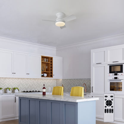 Ventilador de Techo RXFL8001 – 880mm, Luz LED Regulable 40W, 3000K-6000K, Blanco