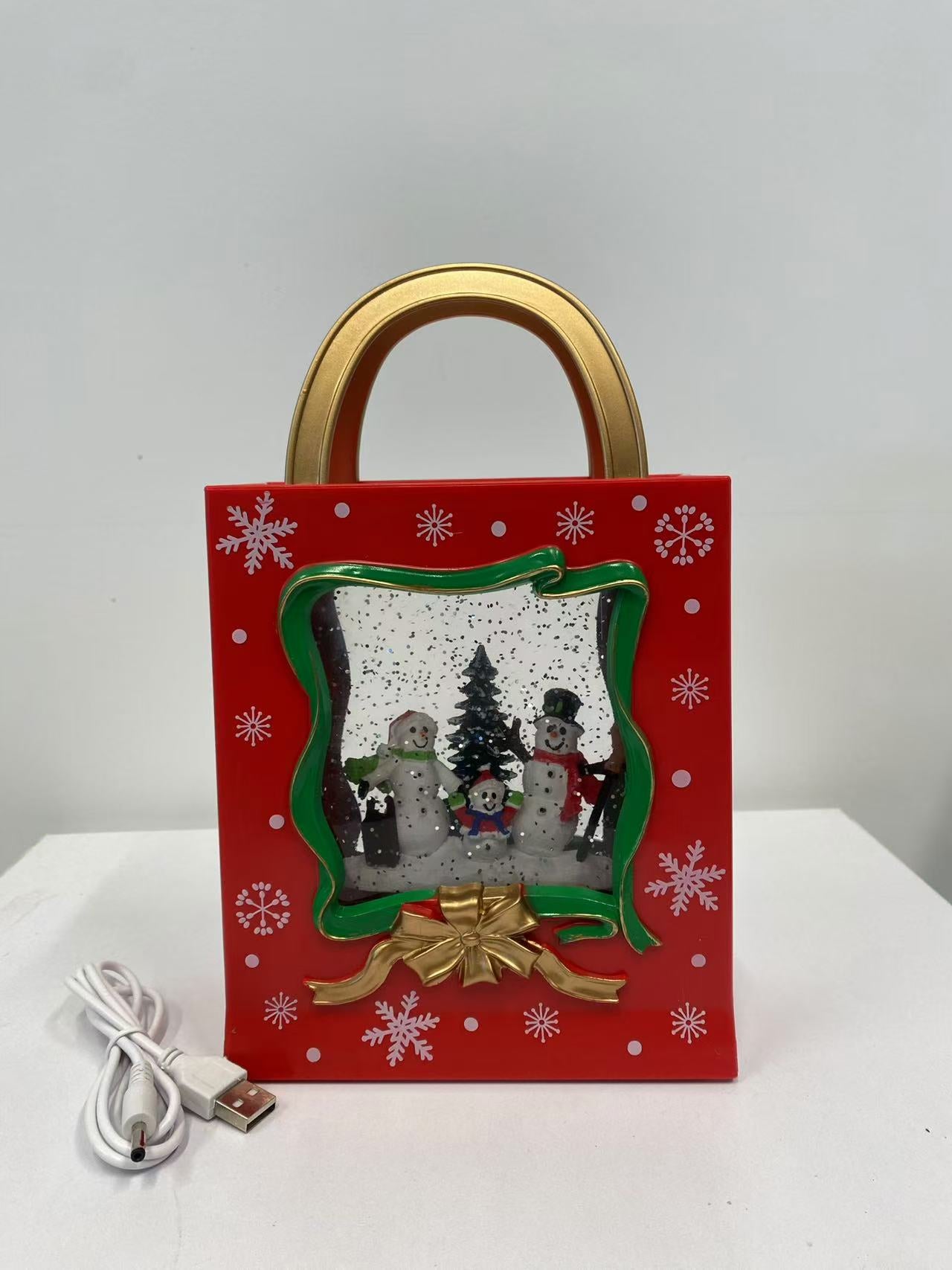 Bola de Nieve Musical Santa Claus | Lámpara LED Navidad 23,5×14 cm | Decoración Festiva