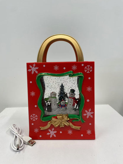 Bola de Nieve Musical Santa Claus | Lámpara LED Navidad 23,5×14 cm | Decoración Festiva