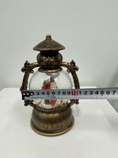 Santa Claus Bola de Cristal Luz LED | Decoración de Mesa Navideña Retro 13×11×20.5 cm