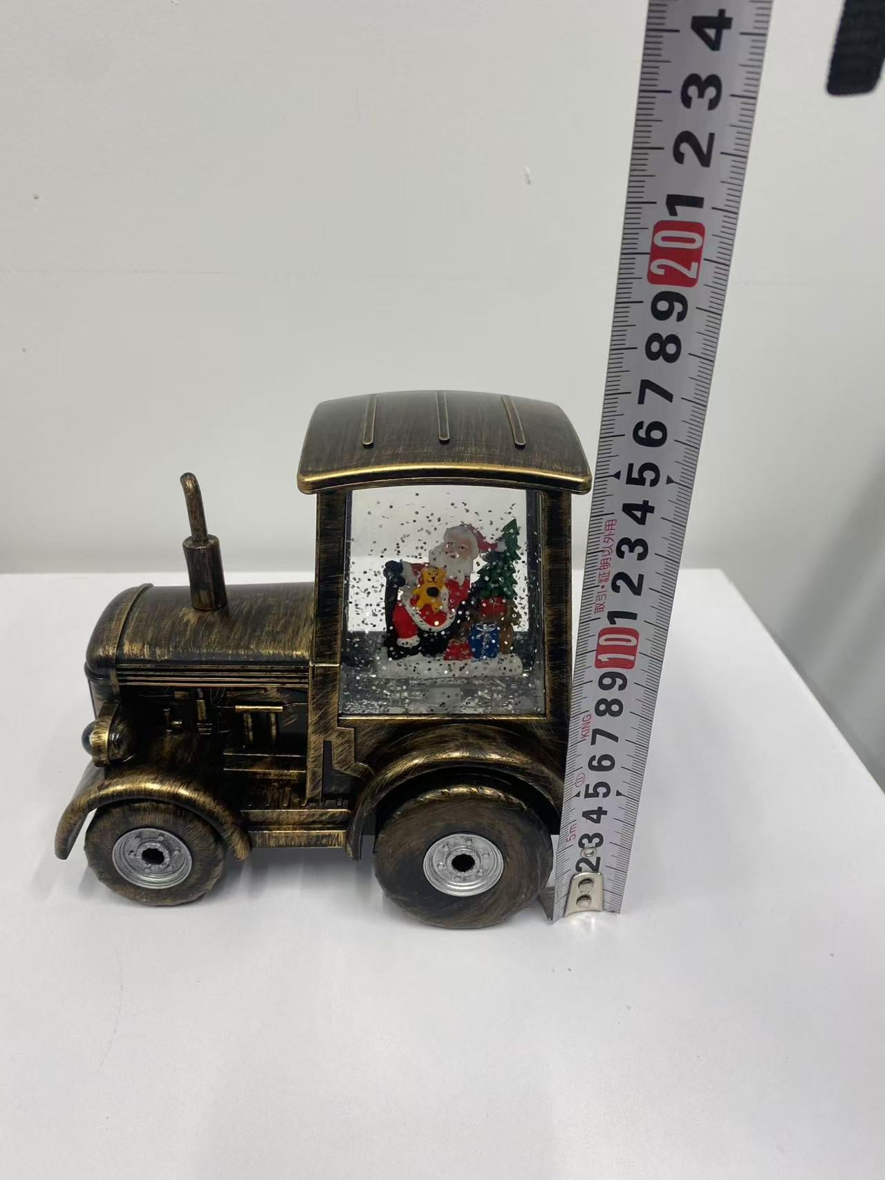 Tractor LED Navidad Retro | Lámpara Decorativa Santa Claus | 15×10 cm