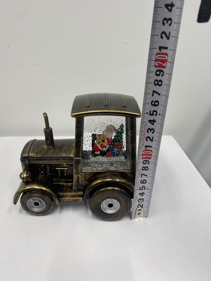 Tractor LED Navidad Retro | Lámpara Decorativa Santa Claus | 15×10 cm