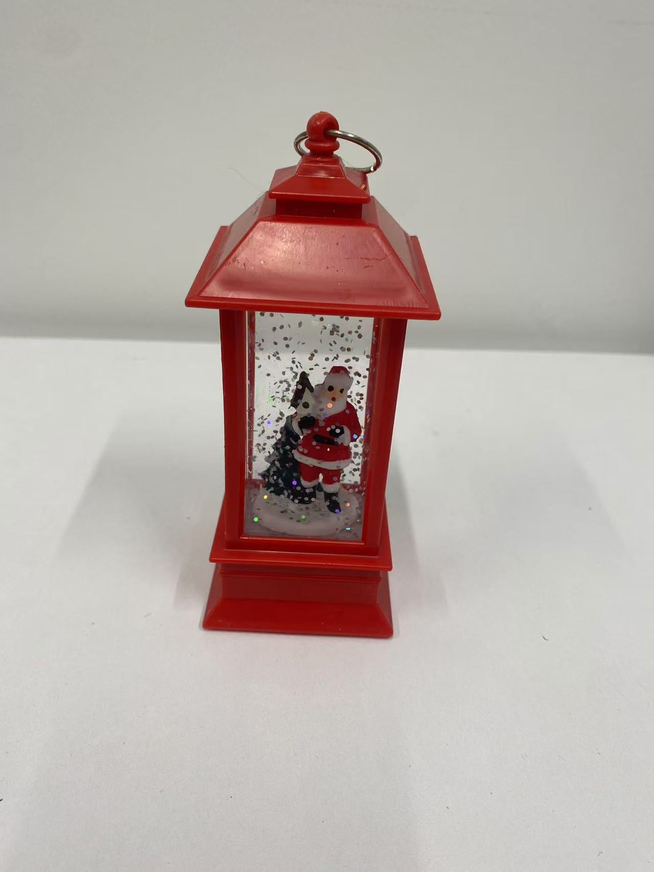 Teléfono Navideño LED con Nieve | Papá Noel y Muñeco de Nieve | 13×5×5cm