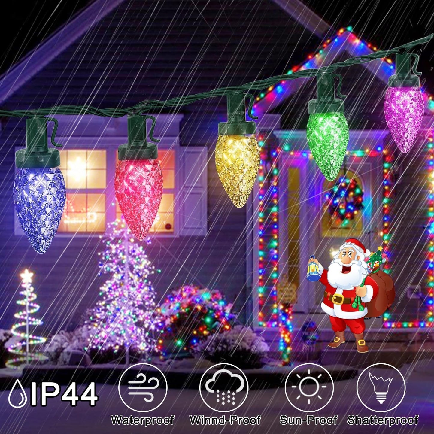 Guirnalda LED de Fresas – Luz Exterior Impermeable para Jardín, Camping y Fiesta, 20M (wholesale)