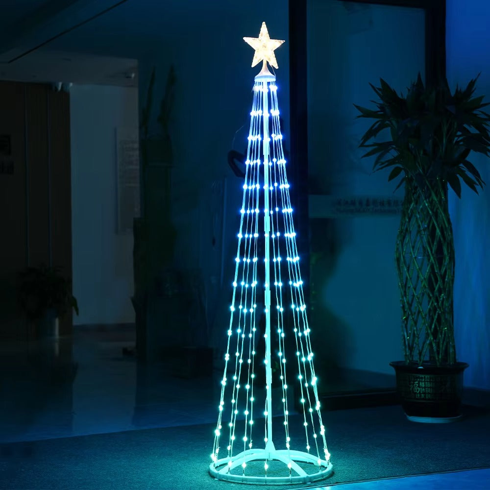Árbol de Navidad LED multicolor inteligente – Luz decorativa interior y exterior