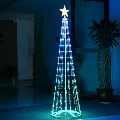 Árbol de Navidad LED multicolor inteligente – Luz decorativa interior y exterior