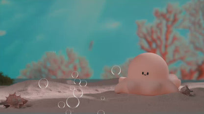 Lámpara de Noche Pulpo Bebé – LED 5V, 0.7W, Silicona Suave Recargable USB