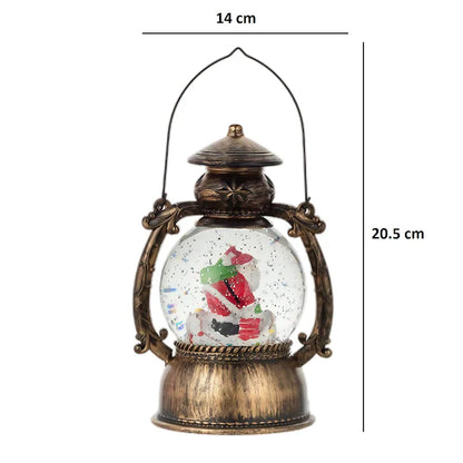 Bola de Nieve LED con Santa Claus | Lámpara Vintage 14×11×20,5 cm | Luz Cálida, Música y Nieve Móvil
