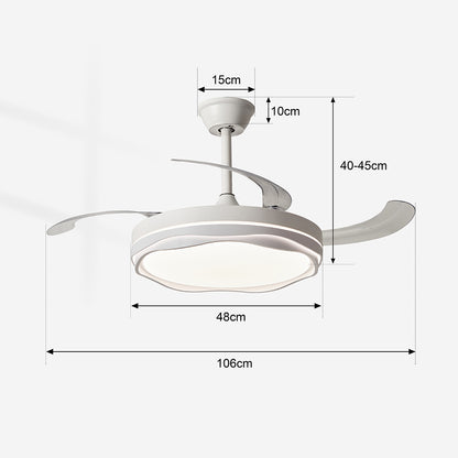 Ventilador de Techo LED 42" Hola LED ZS8988 – 60W, 6 Velocidades, Motor CC Silencioso y Regulable con Control Remoto